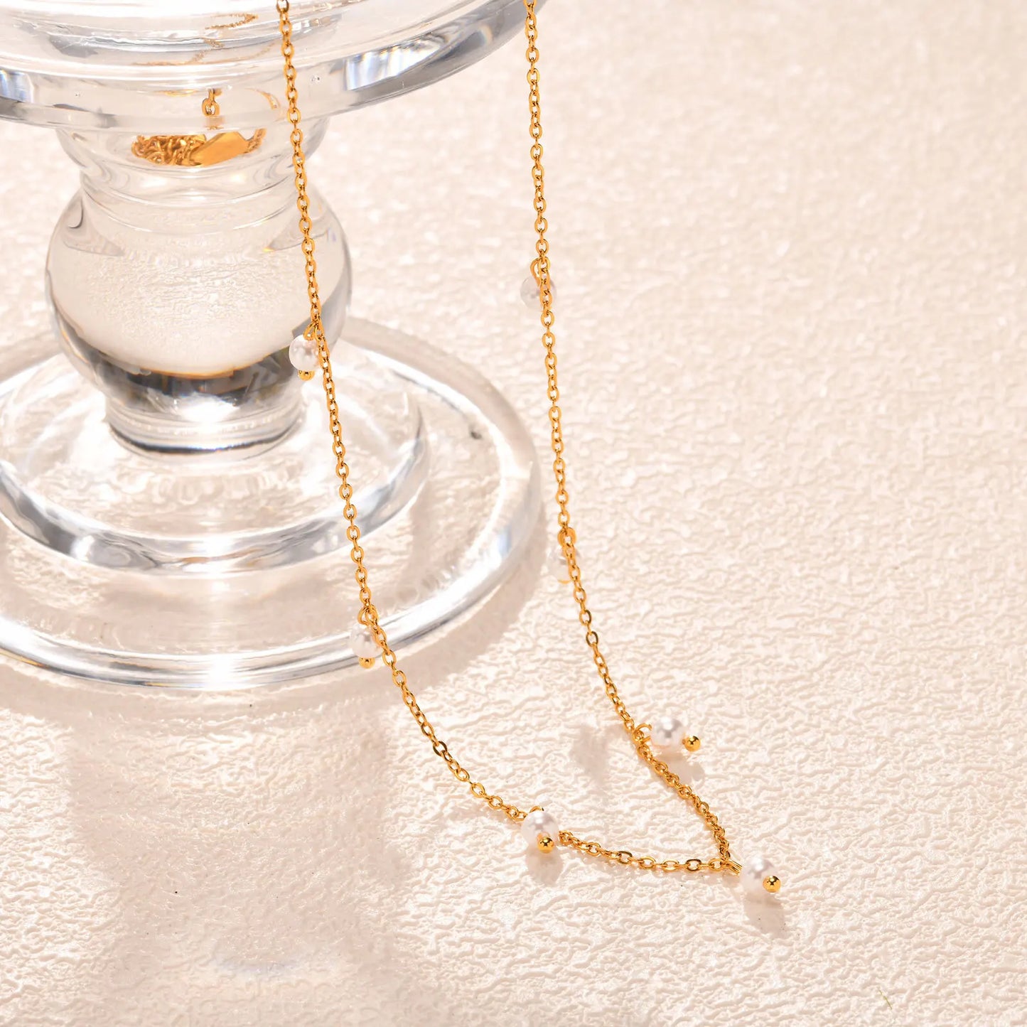 Pearl Necklace 18K Gold Plated