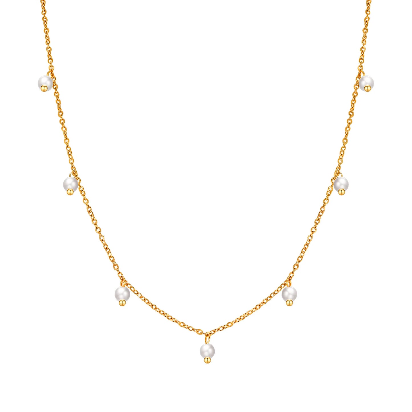 Pearl Necklace 18K Gold Plated