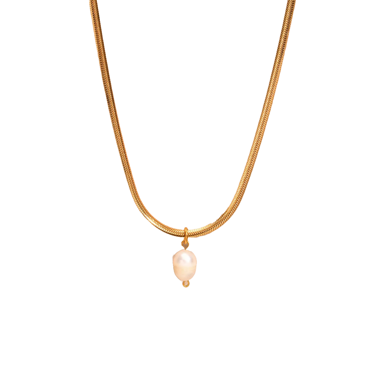 Pearl Pendant Necklace 18k Gold Plated