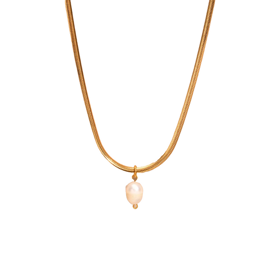 Pearl Pendant Necklace 18k Gold Plated