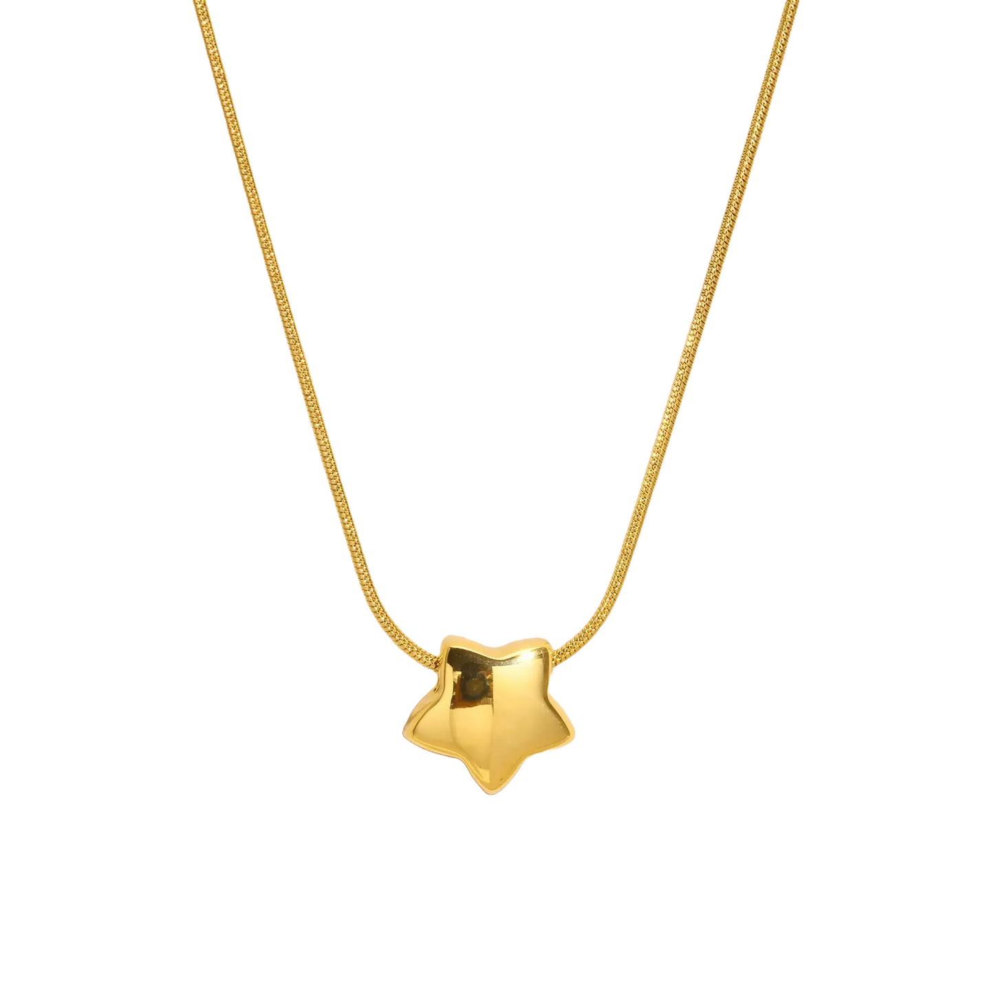 Tiny Star Pendant Necklace 18K Gold Plated